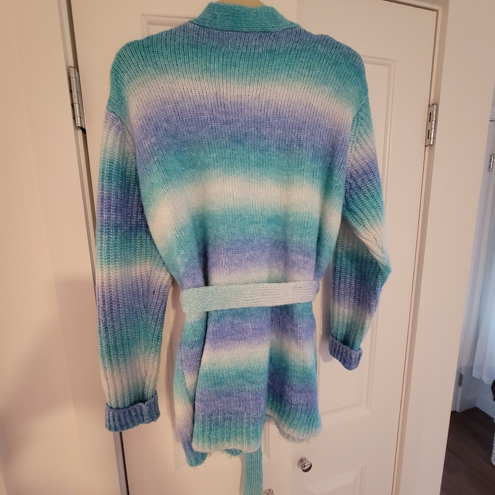Ombre Cardigan with Belt - Picture 6 of 8